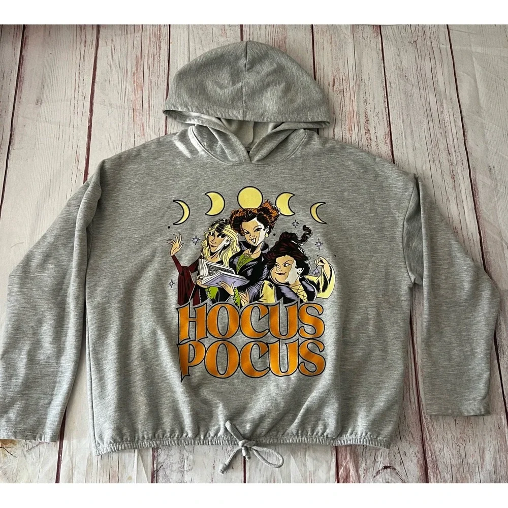 Disney Hocus Pocus Sanderson Sisters Graphic Hoodie Gray XXXL Halloween Movie
